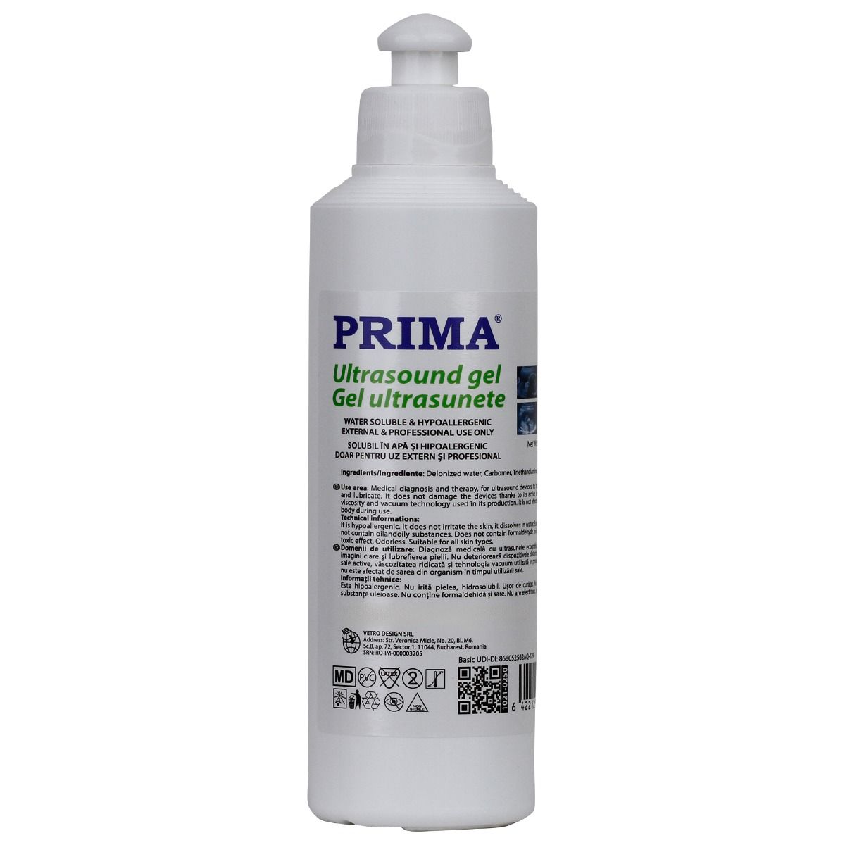 Gel ecografie transparent conductor pentru ultrasunete 250 ml