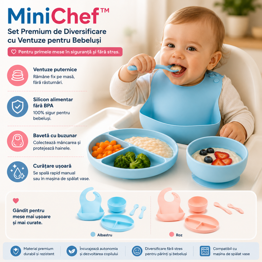MiniChef™ - Set Premium de Diversificare cu Ventuze pentru Bebeluși
