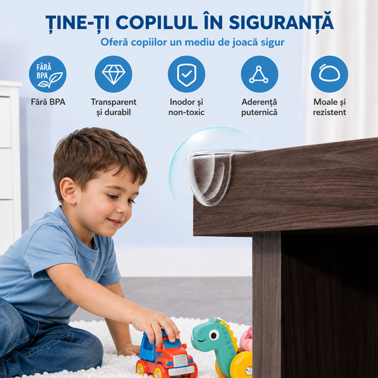 Protecții Colțuri Silicon BabyProof – Set de 8 buc